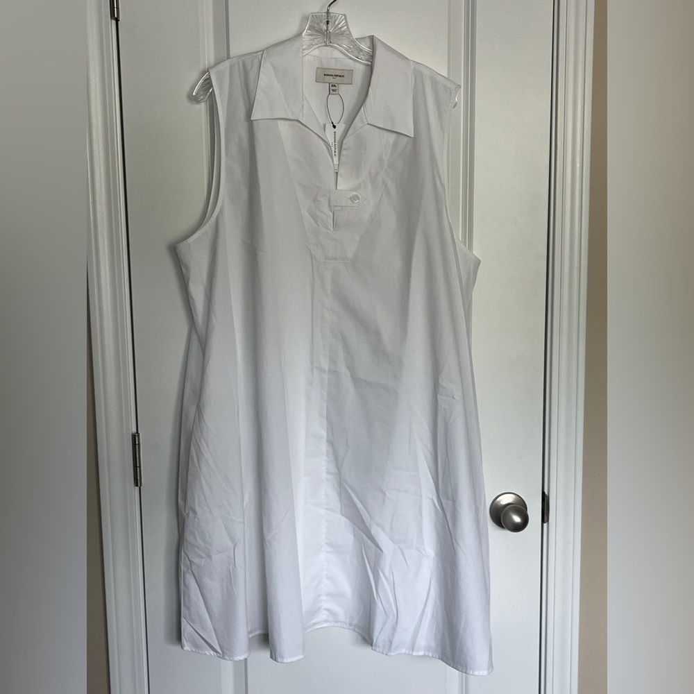 Banana Republic Crisp White Sleeveless Dress